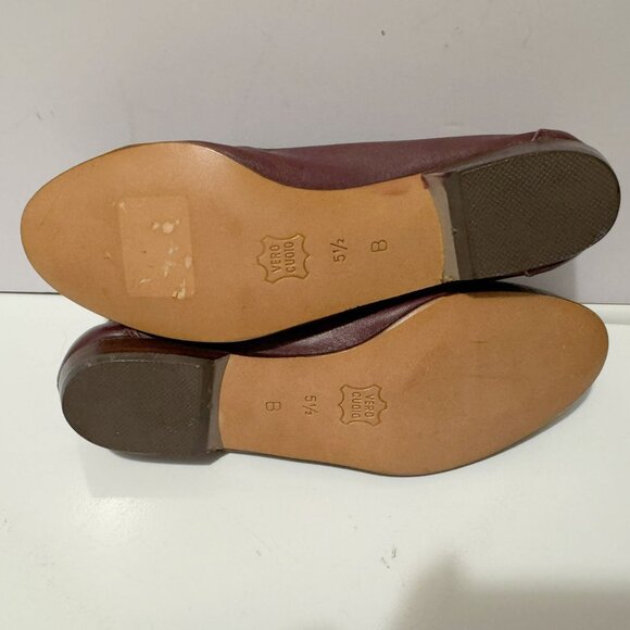 Unisa Womans Burgundy Slip-On Round Toe Leather Made in Italy Shoes 5.5B Preppy - Picture 8 of 9